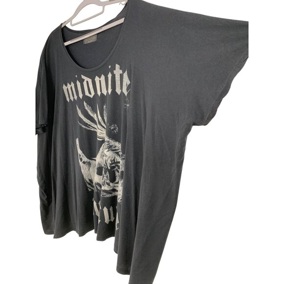 Rare AllSaints Midnite Vultures Black Tunic T-Shirt L/XL Womens RZ10395 EUC - Picture 7 of 7